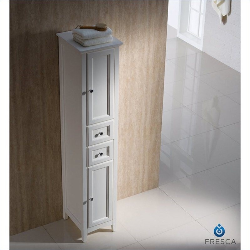 Fresca Oxford Tall Bathroom Linen in Antique White FST2060AW