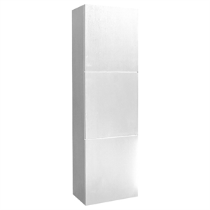 fresca white bathroom linen side cabinet with 3 large storage areas