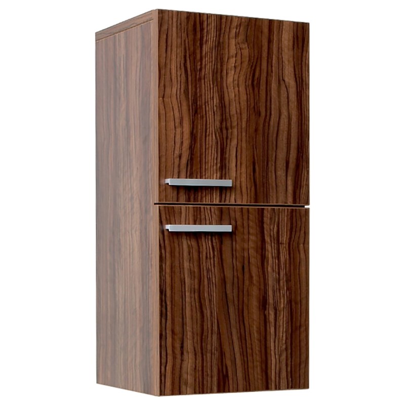 Fresca Walnut Bathroom Linen Side Cabinet with 2 Storage Areas