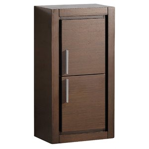 trieste bathroom linen side cabinet & doors in wenge brown