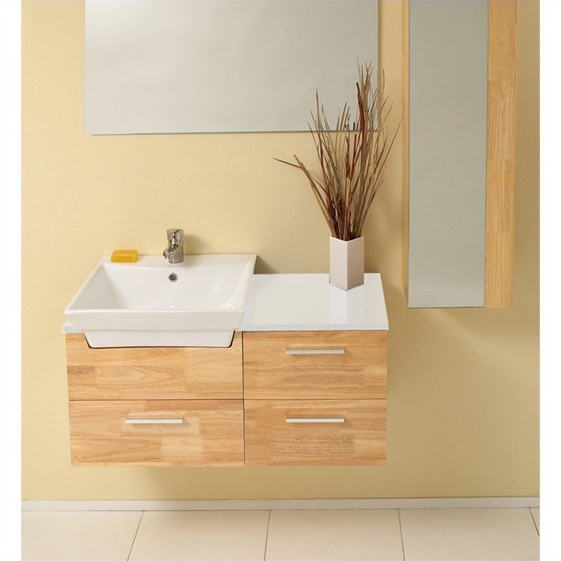 Fresca Stella Caro Bathroom Vanity Set in Natural FVN6163NW