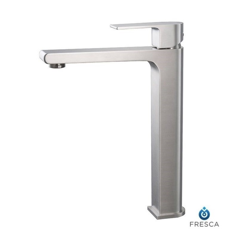Fresca Allaro Single Hole Vessel Mount Bathroom Vanity Faucet in Brushed Nickel