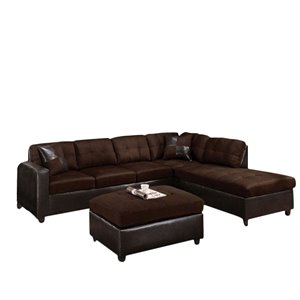ACME Milano Faux Leather 2 Piece Sectional with ..