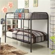 ACME Furniture Bristol Twin over Twin Bunk Bed with Metal Frame in Gunmetal