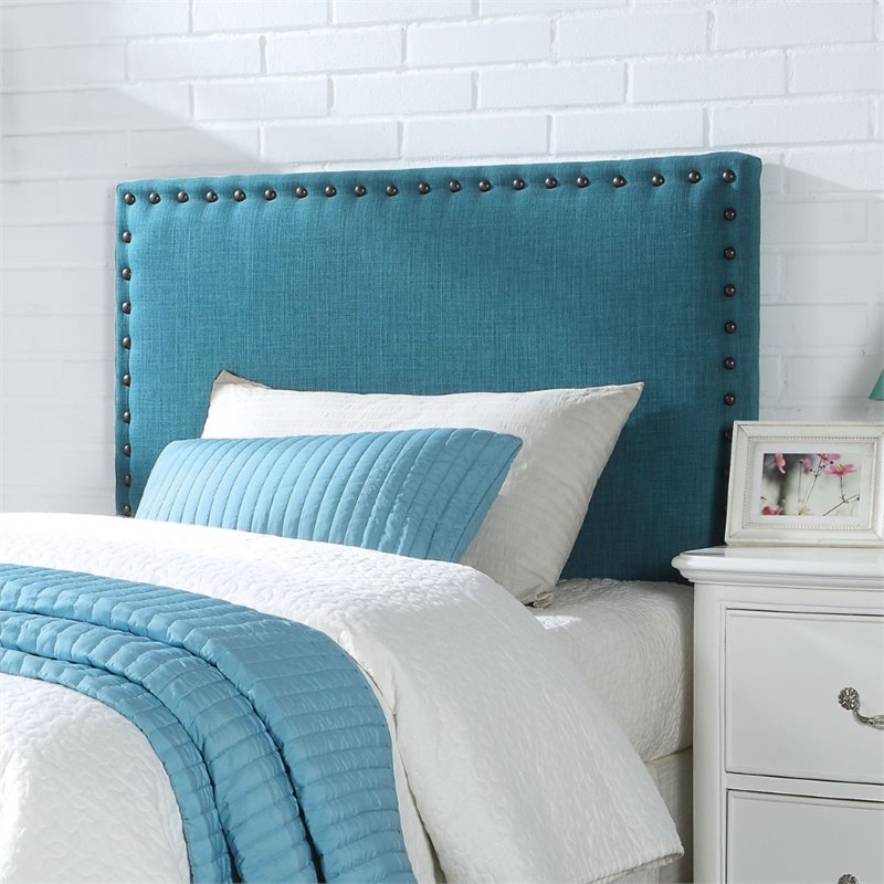 ACME Furniture Sabina Linen Twin Headboard in Blue 39116