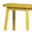 ACME Gaucho Wooden Armless Rectangle Bar Stool in Antique Yellow (Set of 2)