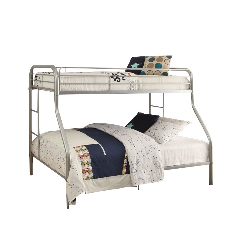ACME Furniture Tritan Twin XL over Queen Bunk Bed in Silver