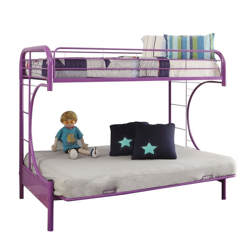 Purple Futon Bunk Bed Best 60, Bunk Bed And Futon Combo