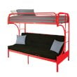 ACME Furniture Eclipse Twin over Full Futon Bunk Bed in Red