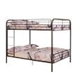 ACME Bristol Metal Frame Full over Full Bunk Bed in Dark Brown