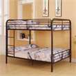 ACME Bristol Metal Frame Full over Full Bunk Bed in Dark Brown