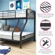 ACME Furniture Transitional Brown Caius Twin XL over Queen Bunk Bed