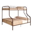 ACME Cairo Metal Frame Twin over Full Bunk Bed in Sandy Black