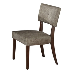 acme furniture drake side chair in gray and espresso (set of 2)