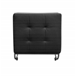 ACME Senon Upholstered Futon Chair with Metal Frame in Silver and Black
