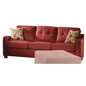 acme cleavon ii sofa in red