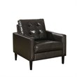 ACME Balin Faux Leather Tufted Accent Chair in Espresso