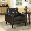 ACME Balin Faux Leather Tufted Accent Chair in Espresso
