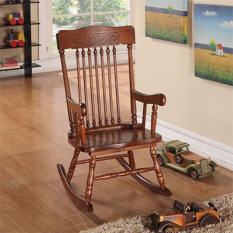 Hand carved rocking discount chair