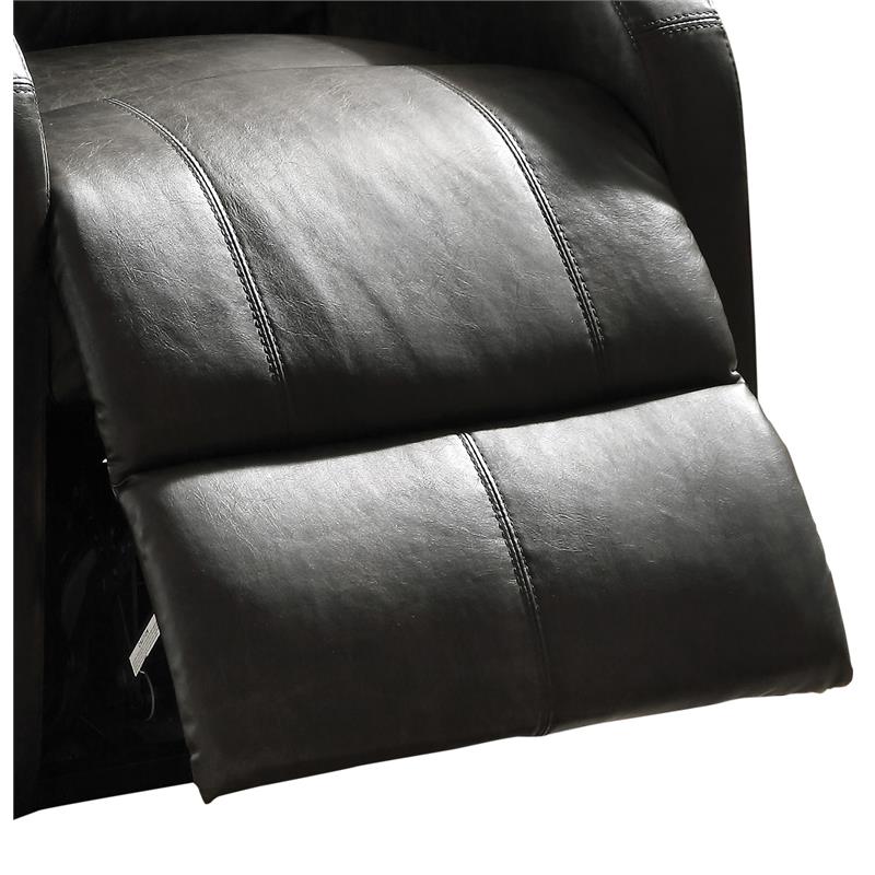 ACME Ricardo Faux Leather Tufted Upholstered Recliner with Power Lift in Brown
