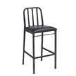ACME Jodie Faux Leather Upholstered Bar Stool in Antique Black Set of 2