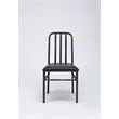 ACME Jodie Faux Leather Upholstered Side Chair in Antique Black Set of 2