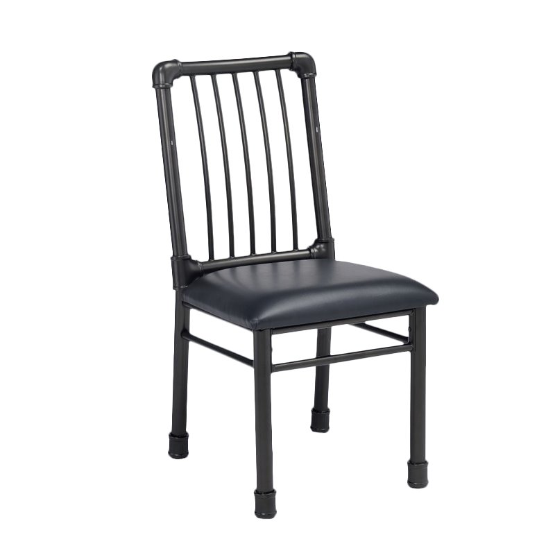 ACME Caitlin Faux Leather Upholstered Side Chair in Black Set of 2