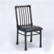 ACME Caitlin Faux Leather Upholstered Side Chair in Black Set of 2
