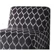 ACME Hinte Chenille Upholstery Armless Accent Chair in Dark Blue and Dark Brown