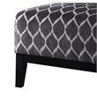 ACME Hinte Chenille Upholstery Armless Accent Chair in Dark Blue and Dark Brown