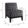 ACME Hinte Chenille Upholstery Armless Accent Chair in Dark Blue and Dark Brown