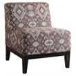 ACME Hinte Chenille Accent Chair in Multi-Color and Dark Brown