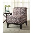 ACME Hinte Chenille Accent Chair in Multi-Color and Dark Brown