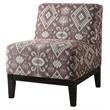 ACME Hinte Chenille Accent Chair in Multi-Color and Dark Brown