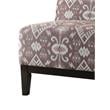 ACME Hinte Chenille Accent Chair in Multi-Color and Dark Brown