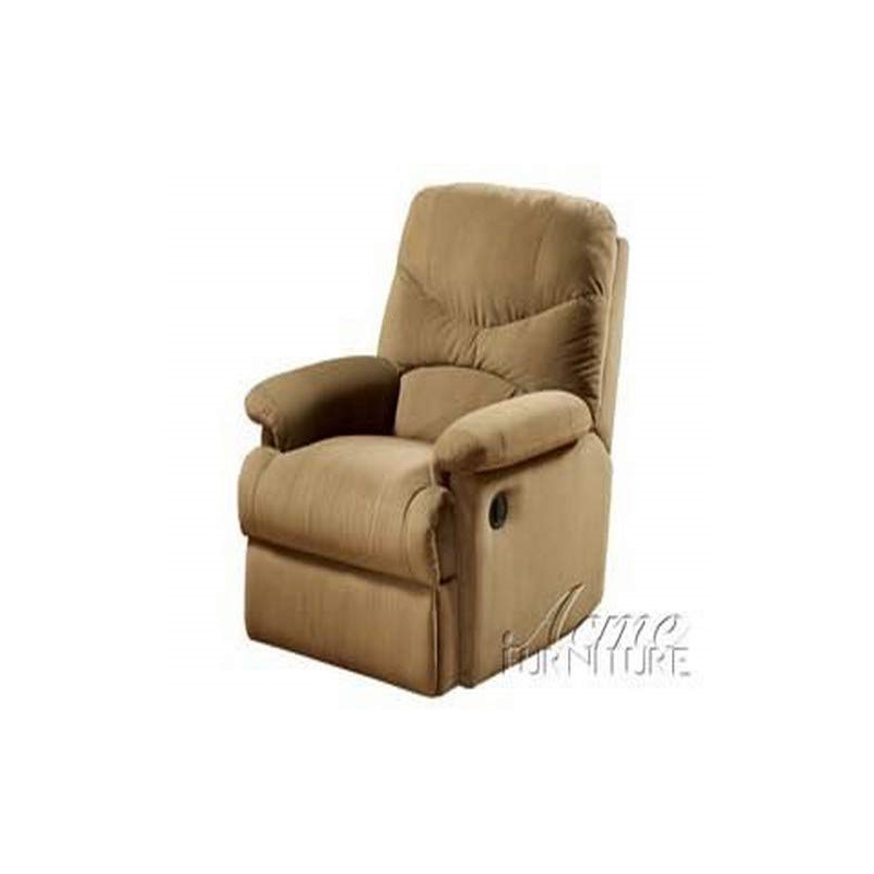 ACME Arcadia Wood Glider Recliner in Brown