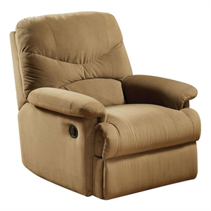 acme arcadia glider recliner in brown