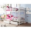 ACME Heartland Twin over Twin Wood Bunk Bed in White Storage Sold Seperately