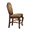 ACME Chateau De Ville Upholstered Wooden Counter Height Chair in Cherry Set of 2