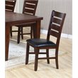ACME Urbana Faux Leather Dining Side Chair in Black and Cherry (Set of 2)
