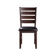 ACME Urbana Faux Leather Dining Side Chair in Black and Cherry (Set of 2)