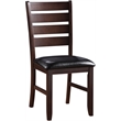 ACME Urbana Faux Leather Dining Side Chair in Black and Cherry (Set of 2)
