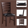ACME Urbana Faux Leather Dining Side Chair in Black and Cherry (Set of 2)