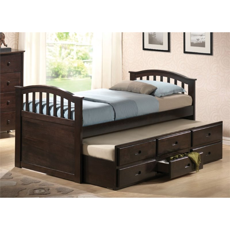 Acme San Marino Full Captain Bed And Trundle With 3 Drawer In