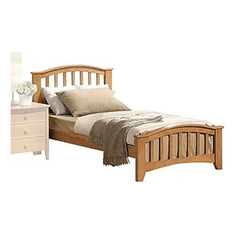 ACME San Marino Twin Slat Wood Bed in Maple
