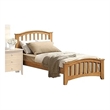 ACME San Marino Twin Slat Wood Bed in Maple