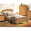 ACME San Marino Twin Slat Wood Bed in Maple
