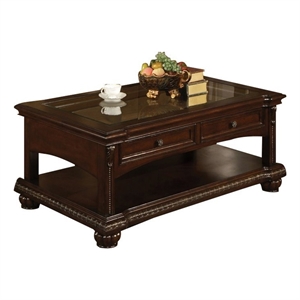 acme anondale coffee table in cherry