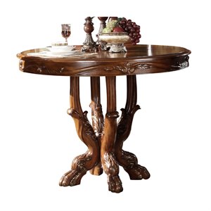 acme dresden counter height table - wood - poly resin & veneer - (cherry oak)