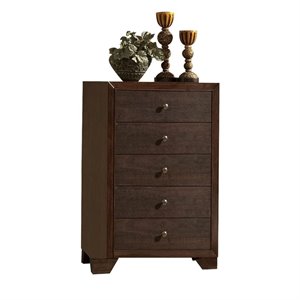 acme madison 5 drawer chest in espresso